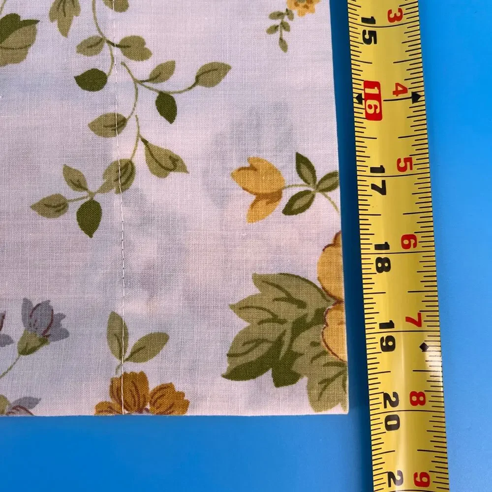 Vintage 70s Cottagecore Floral Butterfly Pillowcase 1970s Cottage Shabby Chic